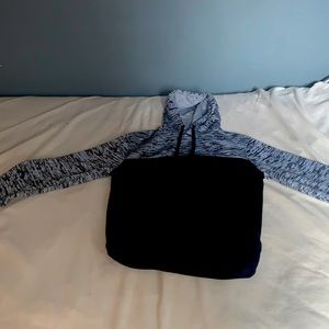 Black:grey striped medium sized hoodie